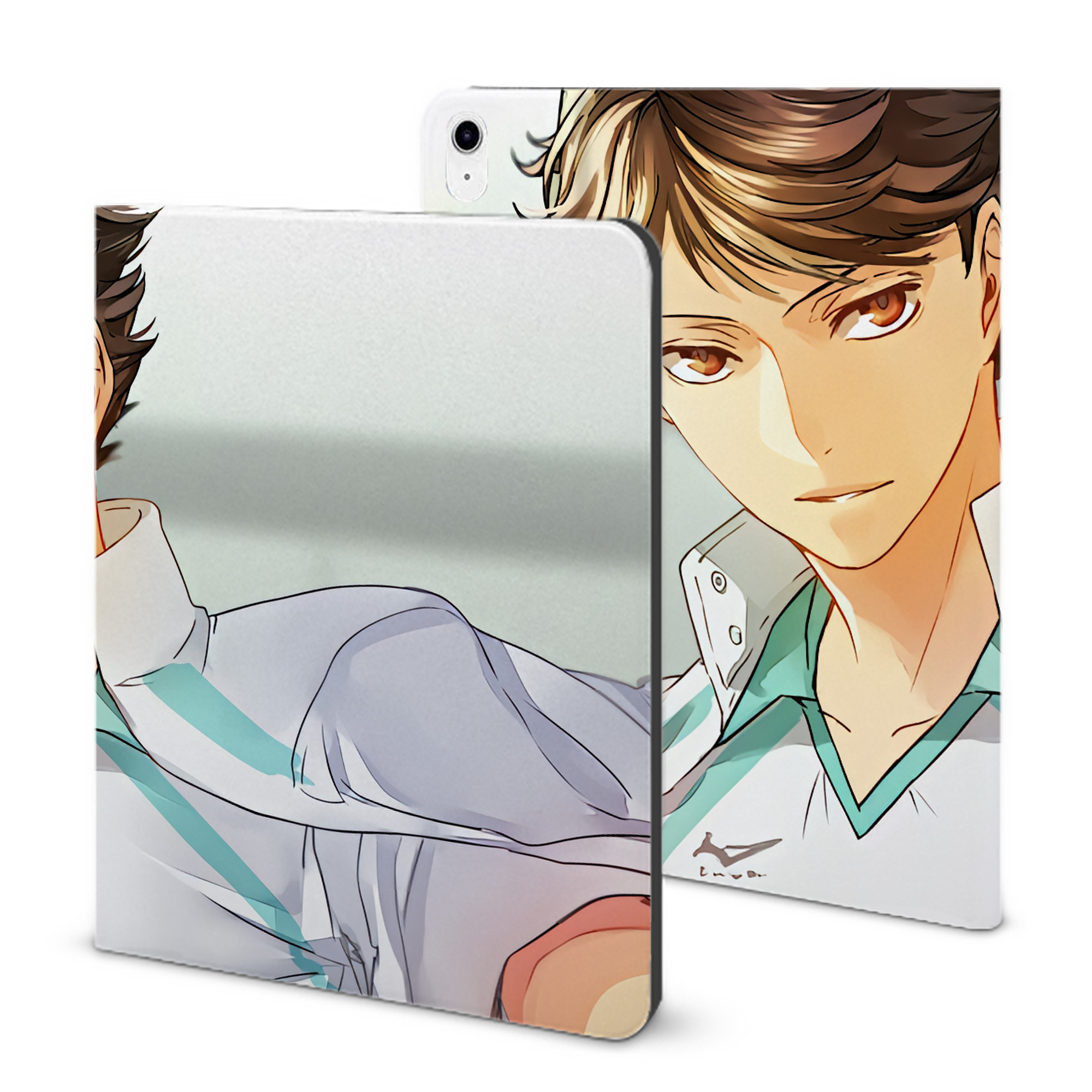 （画像用） ハイキュー!! Haikyu!! IPad ケース ブック型 PUレザー TPU 耐衝撃 軽量 薄型 ペン収納なし 全面保護 IPad 各モデル対応